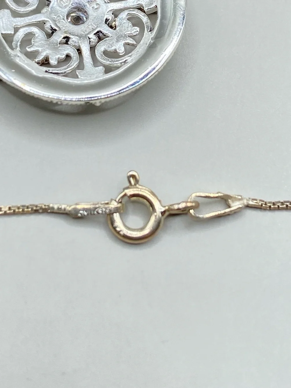 Sterling Silver Bali Shield Pendant with Cubic Zirconia and Marcasite